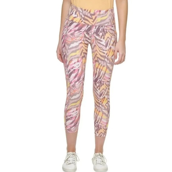 Calvin Klein Performance Printed High-Rise 7/8 Leggings - Pursuit Sunstorm - Picture 3 of 4